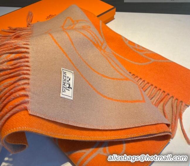 Trendy Design Hermes Long Scarf 40x195cm H082201 Orange 2023