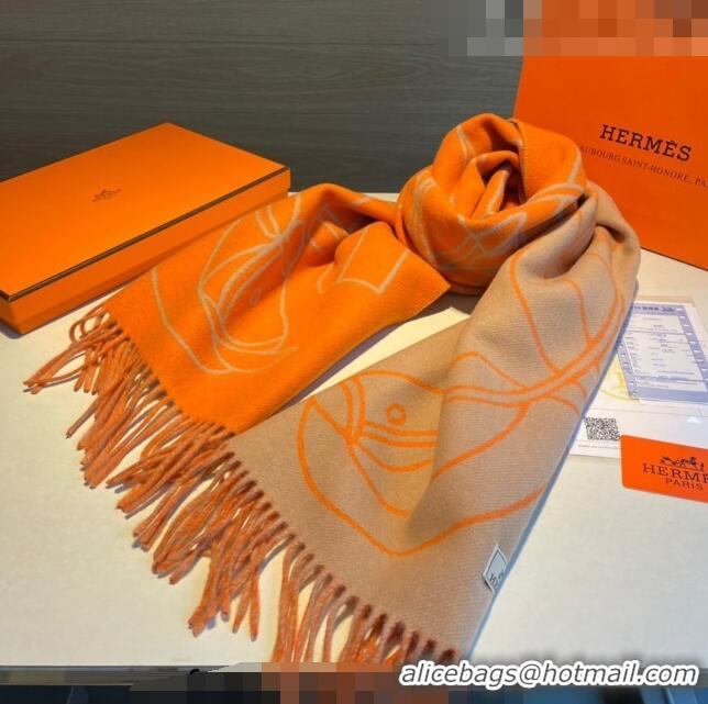 Trendy Design Hermes Long Scarf 40x195cm H082201 Orange 2023