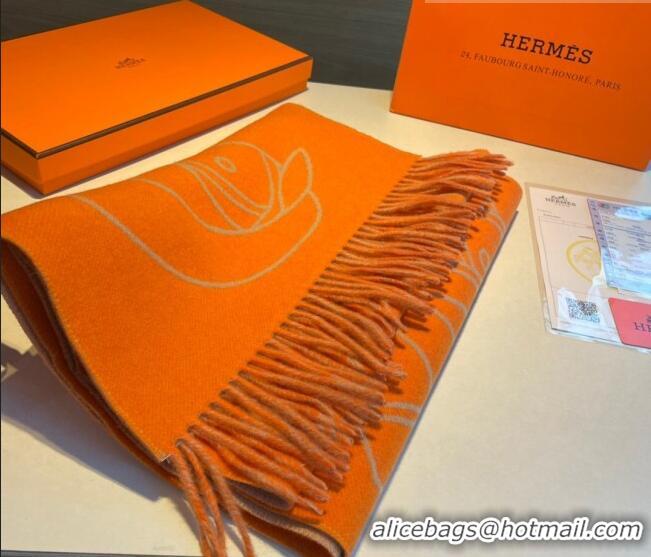 Trendy Design Hermes Long Scarf 40x195cm H082201 Orange 2023