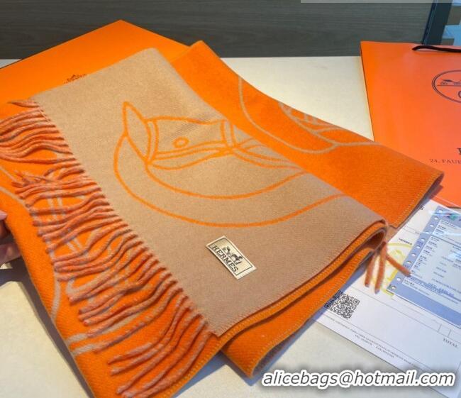 Trendy Design Hermes Long Scarf 40x195cm H082201 Orange 2023