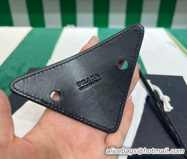 Super Quality Prada Nappa Leather Hair Clasp/Clip With Stick PA9107 Black 2023