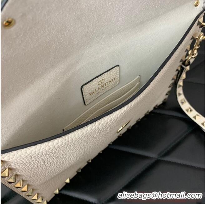 Top Quality VALENTINO GARAVANI ROCKSTUD Clutch 0P87 white