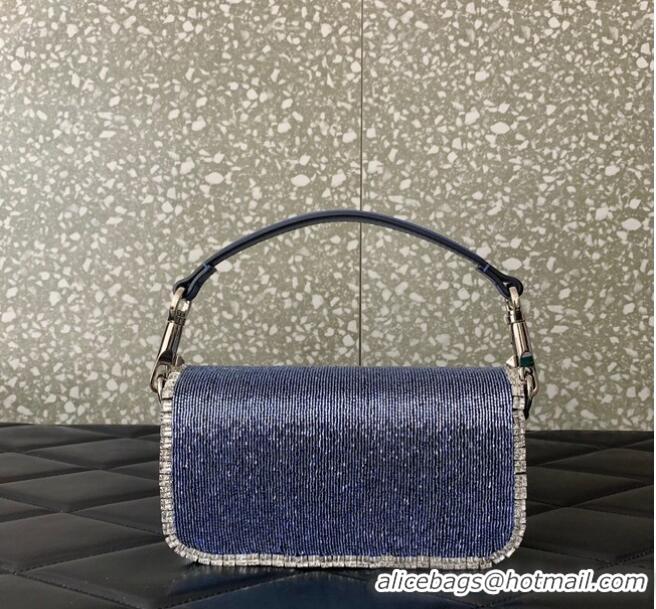 Buy Inexpensive VALENTINO MINI LOCO imitation crystal shoulder bag WB0K53SL sky blue