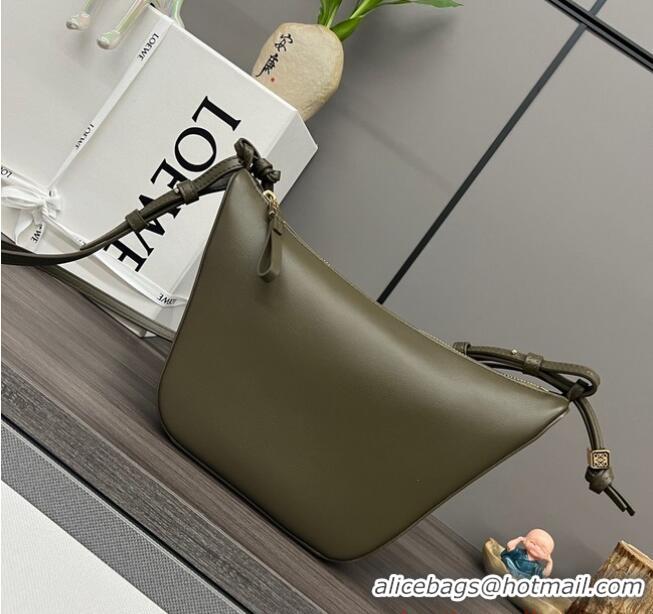 Famous Brand Loewe Original Leather Shoulder Handbag C923 Khaki