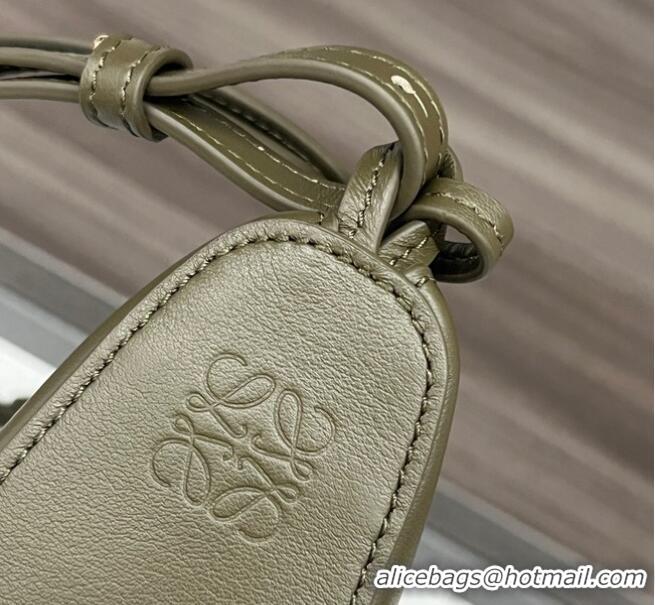 Famous Brand Loewe Original Leather Shoulder Handbag C923 Khaki