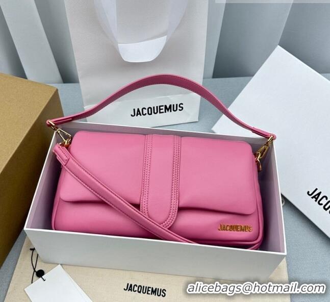 Inexpensive Jacquemus Le Bambimou Puffed Flap Bag in Soft Padded Lambskin 2084 Light Pink 2023