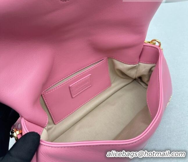 Inexpensive Jacquemus Le Bambimou Puffed Flap Bag in Soft Padded Lambskin 2084 Light Pink 2023