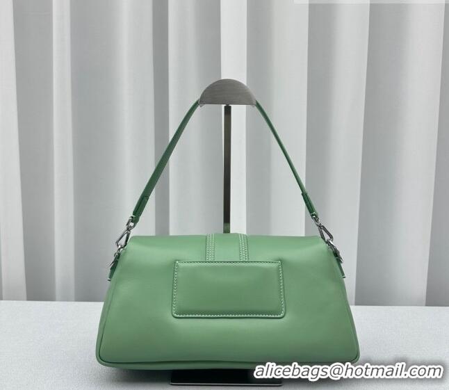 Inexpensive Jacquemus Le Bambimou Puffed Flap Bag in Soft Padded Lambskin 2084 Khaki Green 2023