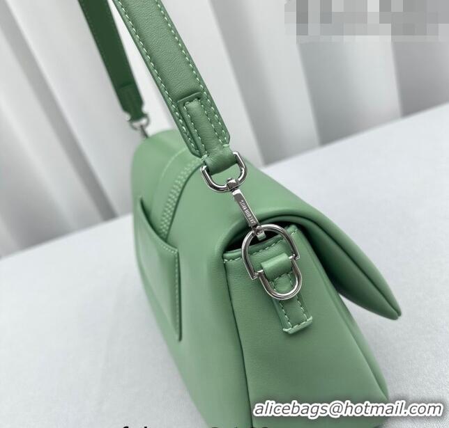 Inexpensive Jacquemus Le Bambimou Puffed Flap Bag in Soft Padded Lambskin 2084 Khaki Green 2023