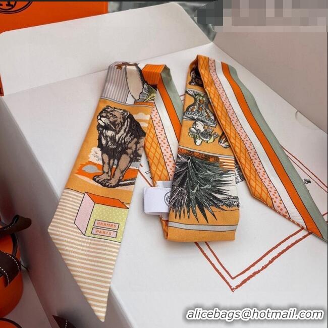 Buy Inexpensive Hermes Silk Bandeau Scarf 5x85cm H082204 Orange 2023