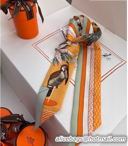 Buy Inexpensive Hermes Silk Bandeau Scarf 5x85cm H082204 Orange 2023