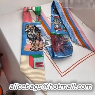 Buy Fashionable Hermes Silk Bandeau Scarf 5x85cm H082204 Blue 2023