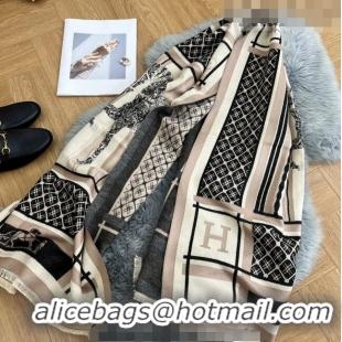 Free Shipping Hermes Long Scarf 65x180cm H08231 Beige 2023