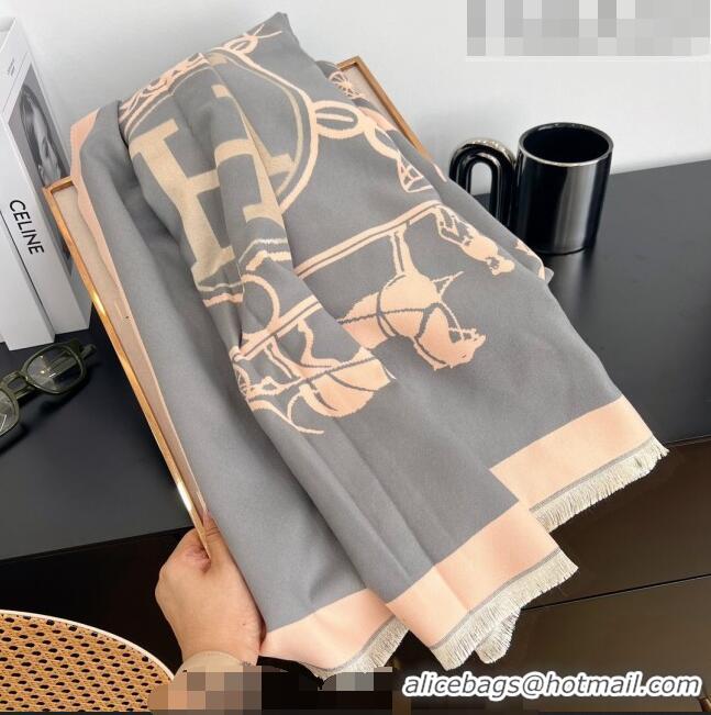 Cheap Design Hermes Long Scarf 65x180cm H08232 Grey 2023