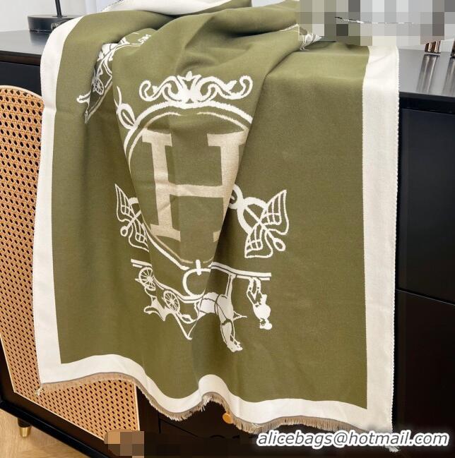 Reasonable Price Hermes Long Scarf 65x180cm H08232 Green 2023