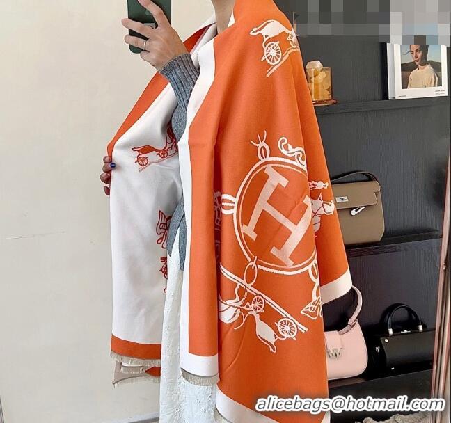 Super Quality Hermes Long Scarf 65x180cm H08232 Orange 2023