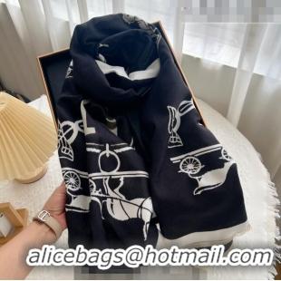 Unique Discount Hermes Long Scarf 65x180cm H08232 Black 2023