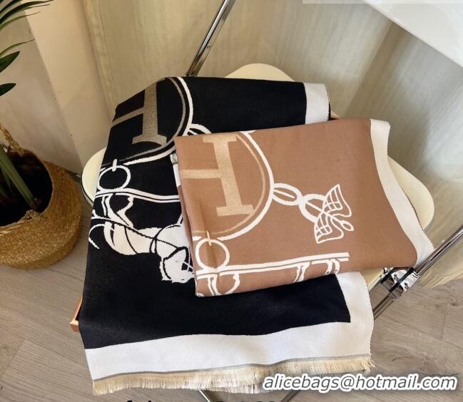 Unique Discount Hermes Long Scarf 65x180cm H08232 Black 2023