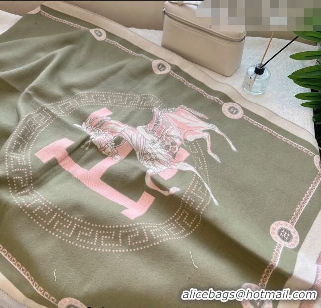 Good Looking Hermes Long Scarf 65x180cm H08233 Green 2023