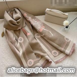 Good Quality Hermes Long Scarf 65x180cm H08233 Beige 2023