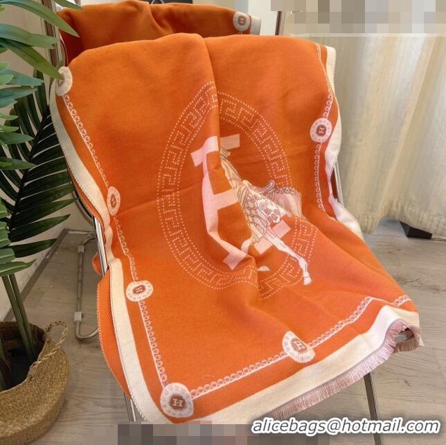 Traditional Specials Hermes Long Scarf 65x180cm H08233 Orange 2023