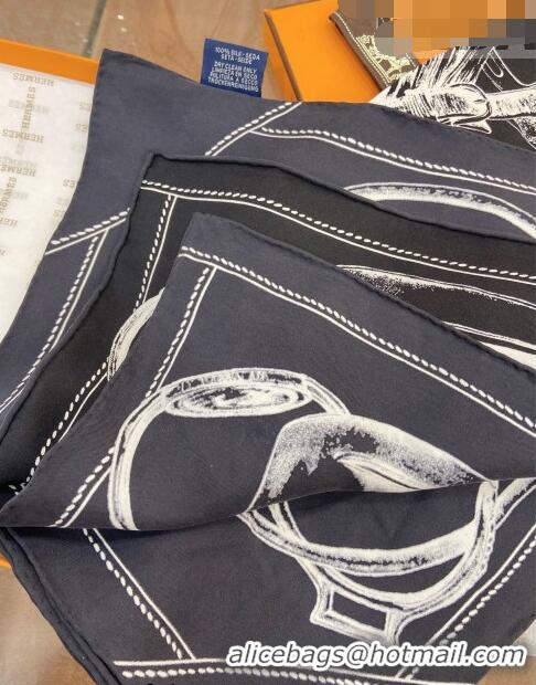 Unique Discount Hermes Silk Sqaure Scarf 90x90cm 0905 Black/White 2023