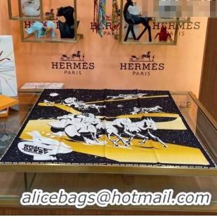 Trendy Design Hermes Silk Sqaure Scarf 90x90cm 0905 Black/Gold 2023