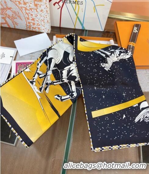 Trendy Design Hermes Silk Sqaure Scarf 90x90cm 0905 Black/Gold 2023