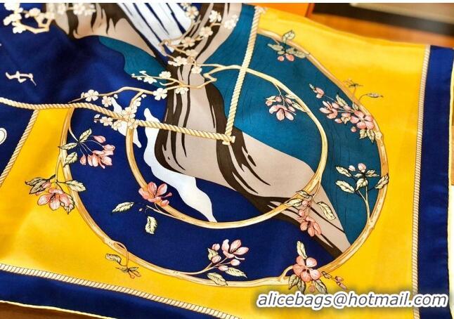 Buy Inexpensive Hermes Silk Sqaure Scarf 90x90cm HS09051 Yellow 2023