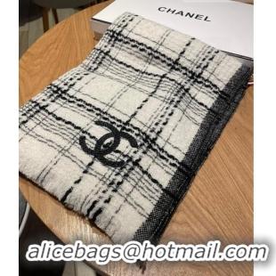 Super Quality Chanel Wool Long Scarf 50x200cm 0905 White 2023