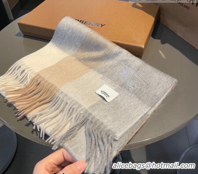 Super Quality Burberry Cashmere Long Scarf 30x180cm BR09051 Grey 2023