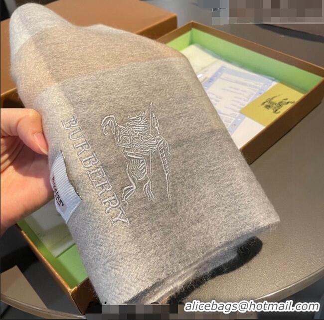 Super Quality Burberry Cashmere Long Scarf 30x180cm BR09051 Grey 2023