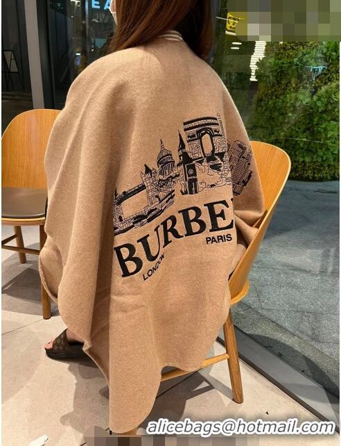 Unique Grade Burberry Cashmere Cape BR09053 Brown 2023