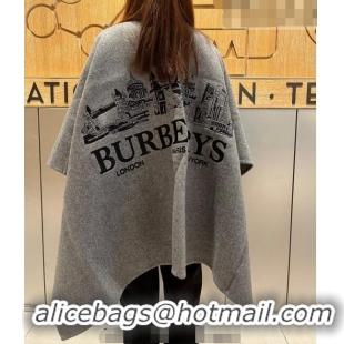 Unique Discount Burberry Cashmere Cape BR09053 Grey 2023