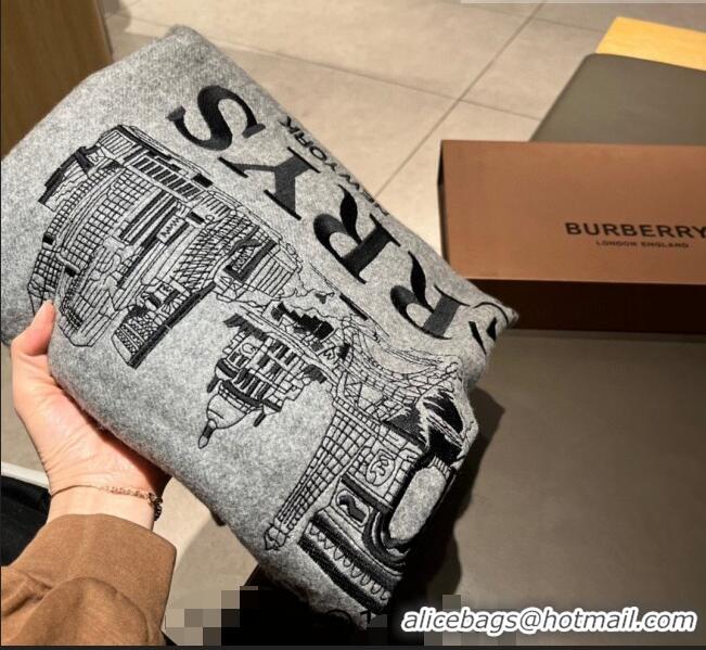 Unique Discount Burberry Cashmere Cape BR09053 Grey 2023