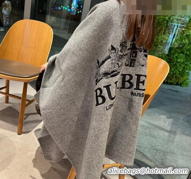 Unique Discount Burberry Cashmere Cape BR09053 Grey 2023