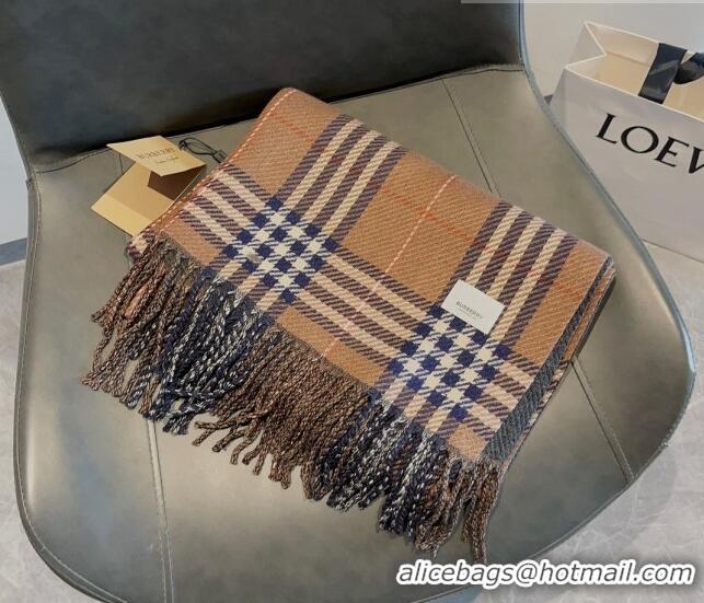 New Style Burberry Check Long Scarf 70x185cm BR09054 Brown 2023