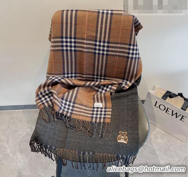 New Style Burberry Check Long Scarf 70x185cm BR09054 Brown 2023