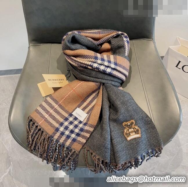 New Style Burberry Check Long Scarf 70x185cm BR09054 Brown 2023