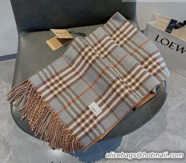 Inexpensive Burberry Check Long Scarf 70x185cm BR09054 Grey 2023