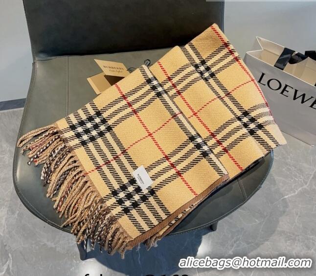 Unique Discount Burberry Check Long Scarf 70x185cm BR09054 Beige 2023