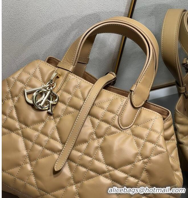 Grade Design MEDIUM DIOR TOUJOURS BAG Medium Tan Macrocannage Calfskin M2821O