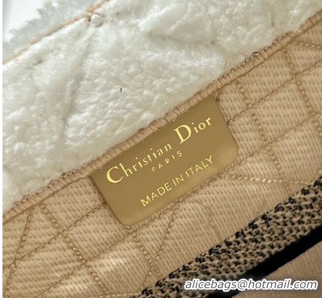 Promotional MEDIUM DIOR BOOK TOTE Ice Cannage Shearling M1296ZMB