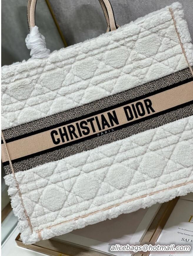 Buy Discount LARGE DIOR BOOK TOTE Ice Cannage Shearling M1286ZO