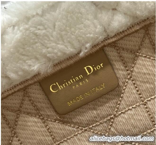 Buy Discount LARGE DIOR BOOK TOTE Ice Cannage Shearling M1286ZO