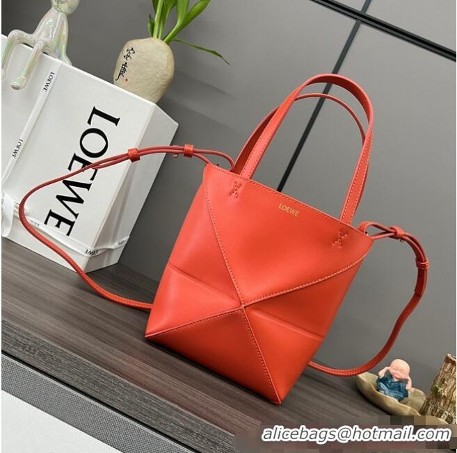 Good Taste Loewe Original Leather small Shoulder bag 052322 Orange