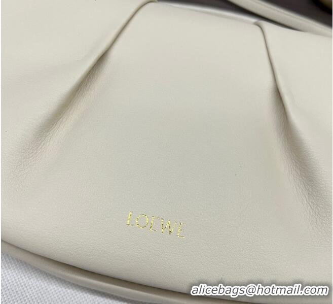 Famous Brand Loewe Original Leather Shoulder bag 062317 Cream