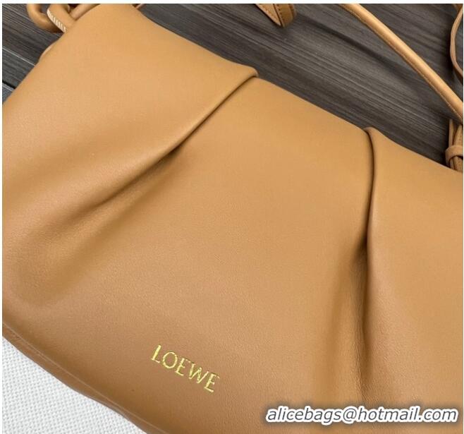 Famous Brand Loewe Original Leather Shoulder bag 062317 Brown