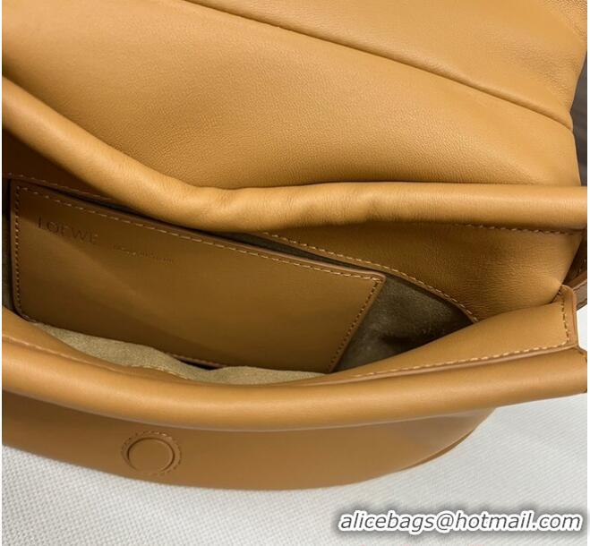 Famous Brand Loewe Original Leather Shoulder bag 062317 Brown