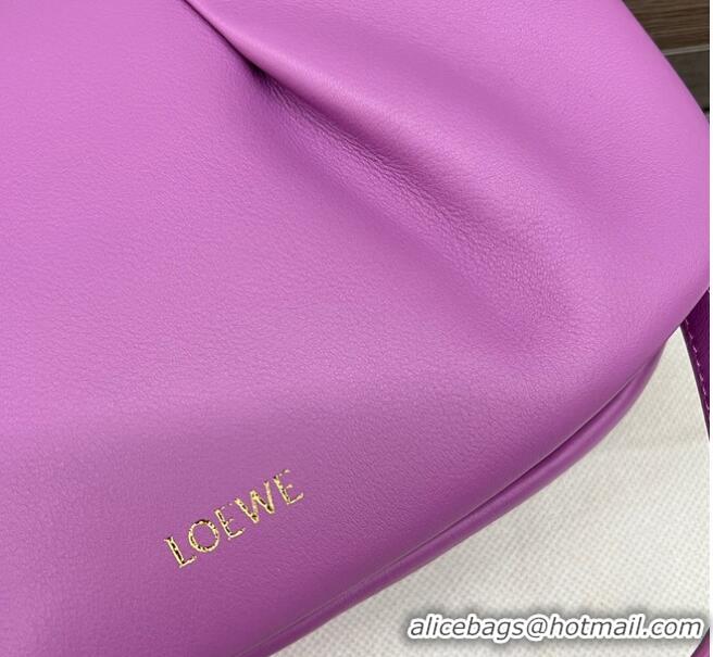 Top Grade Loewe Original Leather Shoulder bag 062317 Purple